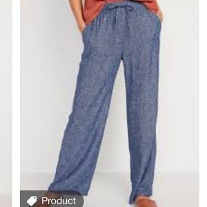 Old Navy high waist chambray wide leg pant